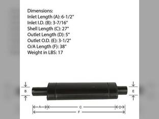 Muffler fits White 2-105 2-135 30-3322734