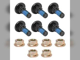 Blade Bolt Kit - 6 Pack fits John Deere 525 530 535 730 735 910 915 916 920 925 926 930 935 936 946 956 990 945 955 535 990 E92221 E80242 AE71254 FH313555