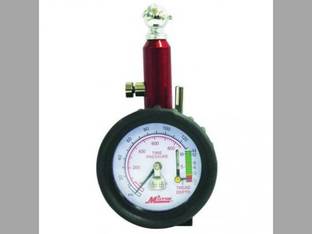 Milton Air Tool Tire Gauge - Single Head Dial w/ Tire Tread Depth Gauge 0-120 PSI