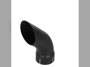Exhaust Stack - 4" x 12" Curved Black Case 1370 2470 1570 Massey Ferguson 2675