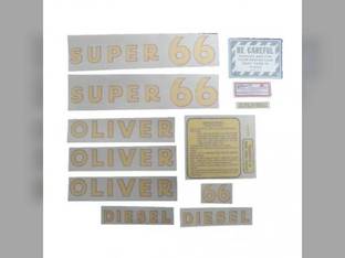 Tractor Decal Set Super 66 Diesel Vinyl Oliver Super 66
