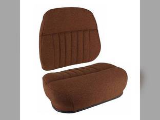 Seat Cushion Set - 2 Piece Deluxe Style Fabric Brown fits International 786 886 986 1086 1486 1586 3088 3288 3488 3688 4386 4586 5088 5288 5488 fits Massey Ferguson 4800 4840 4880 4900 fits Gleaner
