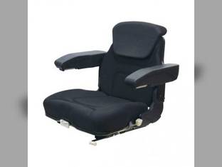 Seat Assembly Fabric Black Fully Fold able Compatible with Massey Ferguson Case IH 1660 1680 Steiger McCormick Ford Allis Chalmers New Holland White Deutz Versatile John Deere International AGCO Case