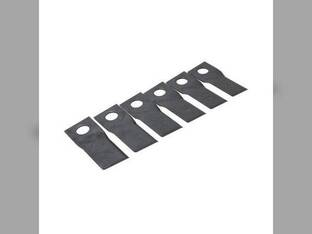 Disc Mower Knives Type 2 Opposite Bevel 11° Twist Counterclockwise Rotation 6 Pack New Idea 5408 5409 5410 5209 5212 5406 Hesston 1320 1340 Bush Hog DM70 DM90 Massey Ferguson Challenger / Caterpillar