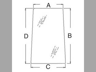 Cab Glass - Front Lower LH Massey Ferguson 8245 6255 8120 8240 6180 6140 8140 6290 6270 8220 8250 6235 6190 6280 6170 8160 8280 8270 6265 8150 6245 8210 6150 8260 3902149M1