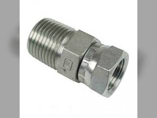 Brennan 6505-08-08 Hydraulic Adapter Swivel Straight 3/4-16 #8 FJIC X 1/2 M Pipe fits Case BR218-903 fits Farm-Oyl BR330130 fits John Deere BRJD151 fits Tisco BR60SA-08X08 fits Weatherhead BR9205X8X8