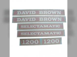 David Brown Decal Set 1200 Selectamatic Hoods Vinyl fits Case 1200