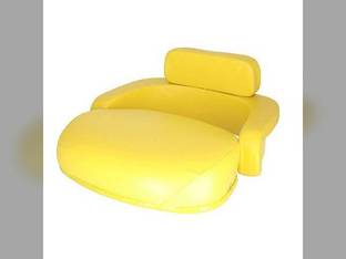 Seat 3-Piece Set Vinyl Yellow John Deere 400 5010 4020 2520 830 4620 6620 6030 7020 2510 5200 4240 3010 7700 5020 4230 7520 820 5400 6600 4520 4010 4000 4430 6602 4630 2010 3300 3020 4320 4030 6000