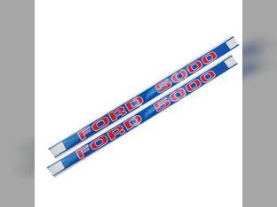 Decal Set For 5000 Diesel 4/68-later Except Row Crop Hood Only Ford 5000