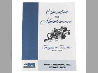 Operator's Manual fits Massey Ferguson TO20