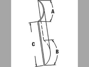Cab Glass - Upper RH John Deere 4555 4255 4055 4955 4850 4760 4560 4455 4050 4450 4960 4250 4650 4755 R93148