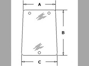 Cab Glass - Side Window RH or LH Tinted Ford TW35 6610 8830 7810 8730 TW15 7610 TW5 5110 7910 6410 5610 8210 8530 7710 6810 TW25 6710 8630 E4NN94501N75AA