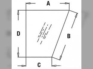 Cab Glass - Side Window Lower RH Compatible with John Deere 315D 410E 710D 315SE 310D 410D 510D 310E 310SE 300D T147876