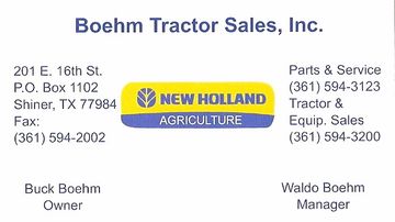 Boehm Tractor Sales Logo