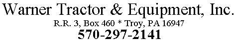 WARNER TRACTOR & EQUIPMENT Logo