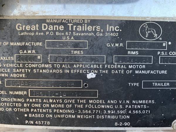 1995 Great Dane 47 ft reefer