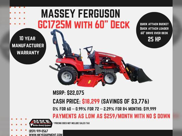 2024 Massey-ferguson Gc1725m Tractor (24668406) Northern Kentucky 