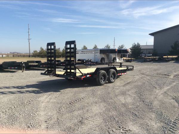 2024 Load Trail 83x18' 14k equipment trailer fold up ram
