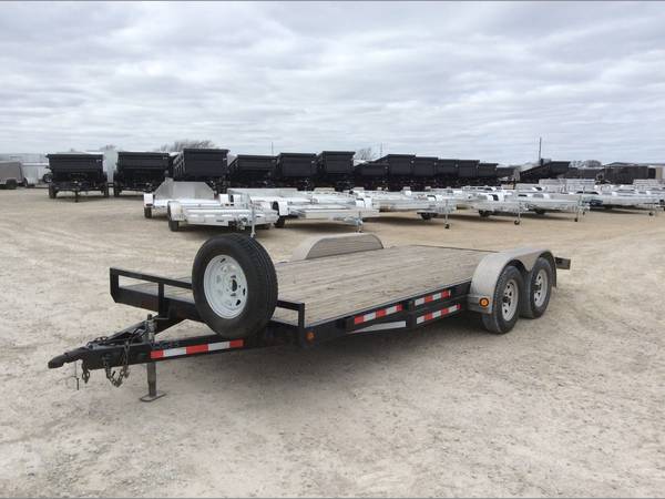2014 PJ 83x18' flatbed car hauler trailer