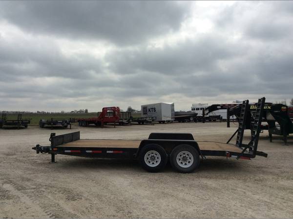 2014 American Cruiser 82x18' 12k equipment trailer fold up ram