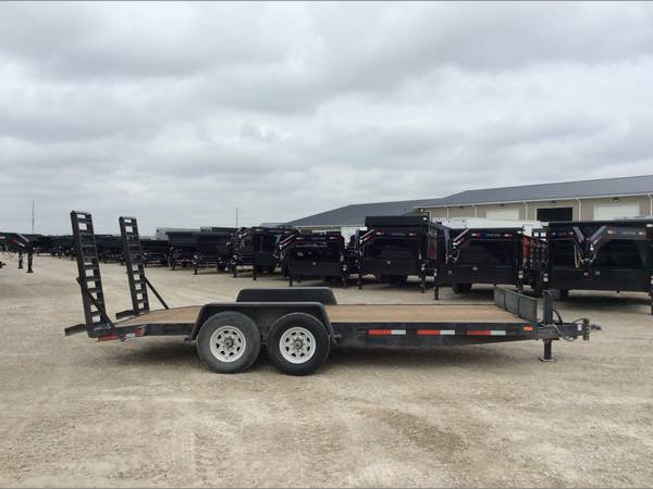 2014 American Cruiser 82x18' 12k equipment trailer fold up ram