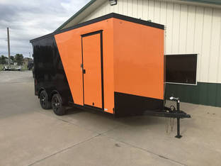2024 United Trailers 7'X16' UJ 7K Orange/Black B.O. 7' Interi