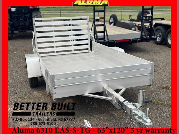 2025 Aluma utility 63x10' 1-3.5k straight tailgate