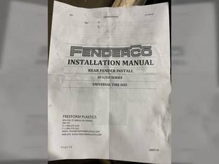 2024 Free Form Plastics GRADER FENDERS