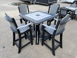 AMISH FURNITURE TALL TABLE SET