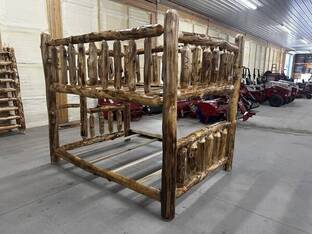 AMISH FURNITURE QUEEN OVER QUEEN BUNK BED