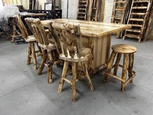 AMISH FURNITURE 3' X 7' MINI BAR