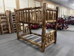 AMISH FURNITURE TWIN OVER BUNK BED