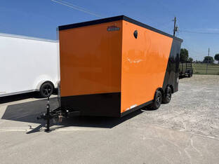 2025 United Trailers 8.5'x16' UJ 7K Orangle/Black B.O. 7'4