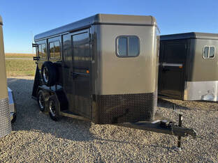 2026 Valley 6.5'X14' 7K Thoroughbred 2 Horse Charcoa