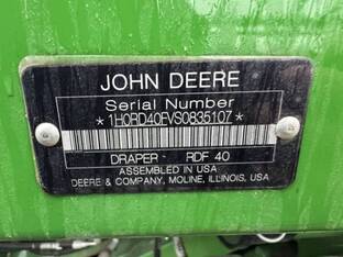 2025 John Deere RDF 40