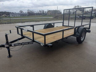 2025 Texas Bragg 6.5'X12' 3K Tube Top Utility Trailer