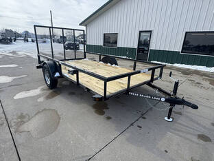 2025 Texas Bragg 6.5'X12' 3K Tube Top Utility Trailer