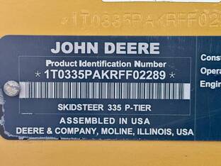 2024 John Deere 335 P-TIER