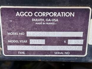 2013 Challenger MT585D