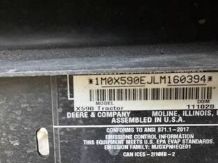 2020 John Deere X590