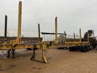 1981 Pitts 4 BOLSTER LOG TRAILER