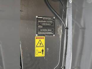 2023 Claas LEXION 8600TT