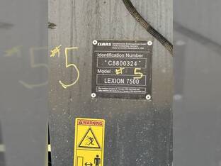 2023 Claas LEXION 7500TT