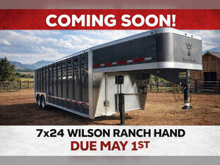2027 Wilson Trailer 7'X24' Ranch Hand 16K Gun Metal Cattle/H
