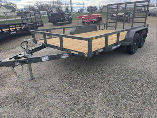 2026 Sure Trac 7'X14' Tube Top 7K  Charcoal Ladder Gate