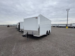 2026 United Trailers 8.5'X16' 10K UXT White/Mill 7' Interior