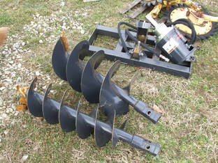 Misc Skid Steer Post Hole Attachment