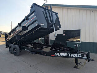 2026 Sure Trac 7'X16' Dump 17.6K PS Tele BP 3' High Sid