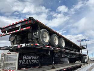 2015 Utility 48' STEEL TRI AXLE DROP DECK, WOOD DECK,