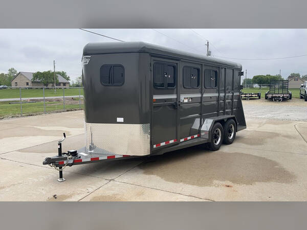 2027 Valley 6.5'x18' 12k thoroughbred 3 horse traile